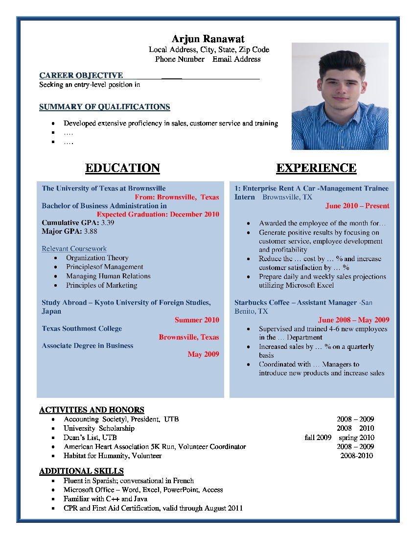 Curriculum Vitae Format  Best CV Formats  CV Formats